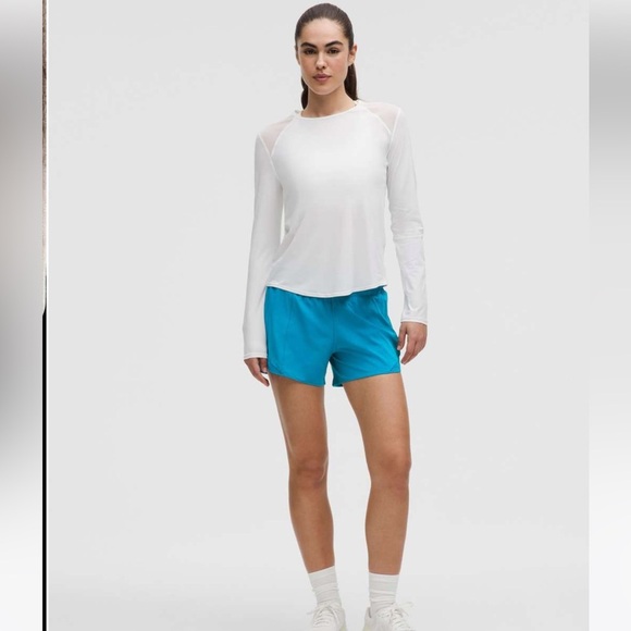 Hotty Hot High-Rise Lined Short 4"‎ Hawaiian Blue NWT - Picture 2 of 5